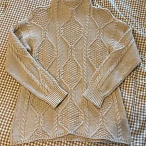 St. John's Bay Cable Knit Mock-Neck Sweater